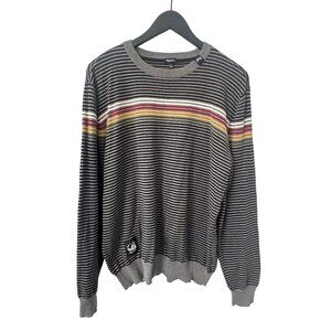 LRG Clothing and Equipment Ragga Champ Crewneck Sweater Mens XL Gray Black Cozy